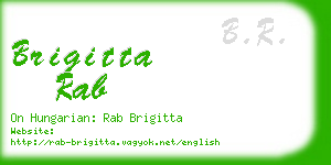brigitta rab business card